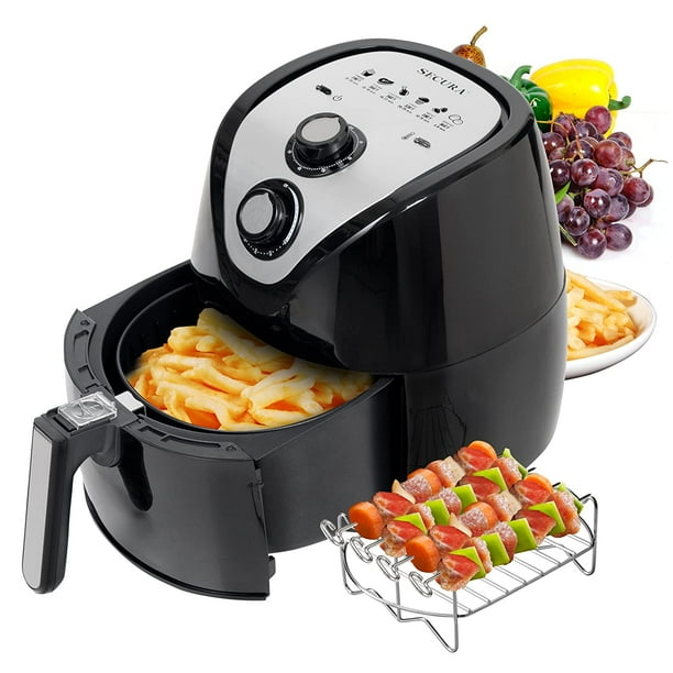 Secura Air Fryer 3.4Qt / 3.2L 1500-Watt Electric Hot XL Air Fryers Oven Oil Free Nonstick Cooker with/Recipes for Frying Roasting Grilling Baking Secura Air Fryer 3.4Qt / 3.2L 1500-Watt Electric Hot XL Air Fryers Oven Oil Free Nonstick Cooker with/Recipes for Frying Roasting Grilling Baking